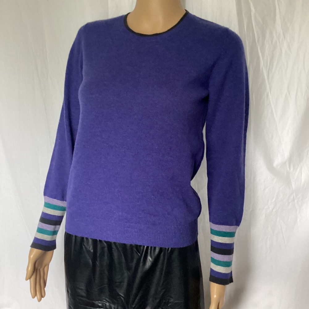 Brora Scottish cashmere knitwear blue turtleneck